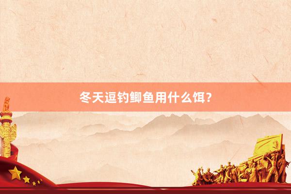冬天逗钓鲫鱼用什么饵？