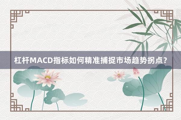 杠杆MACD指标如何精准捕捉市场趋势拐点？